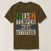 T-shirt Irish Temper Scottish Attitude St Patrick's Day Sc (Design devant)