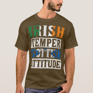 T-shirt Irish Temper Scottish Attitude St Patrick's Day Sc