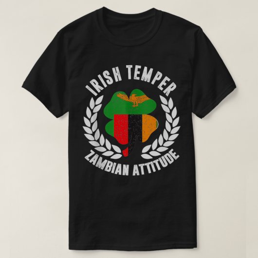 T-shirt Irish Temper - St patrick du drapeau d'attitude de (Design devant)