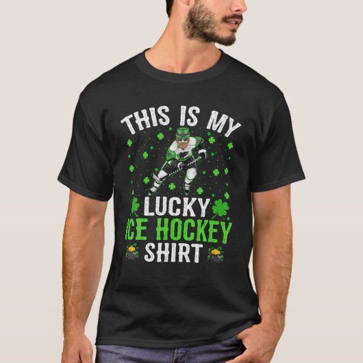 T-shirt Irish This Is My Lucky Ice Hockey St. Patrick's Da (Devant)