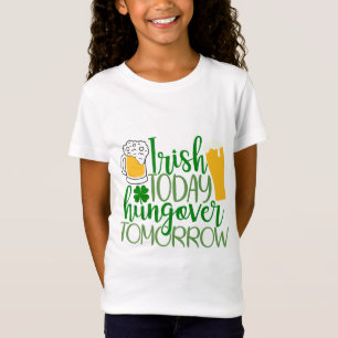 T-Shirt Irish Today, Hungover Demain