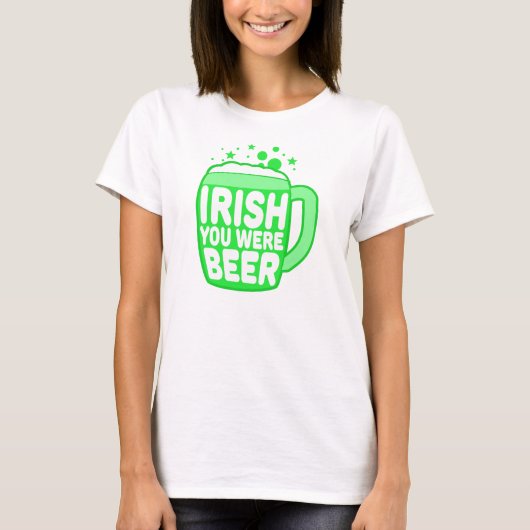 T-shirt Irish Tu Étais Bière (Devant)