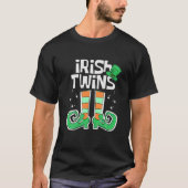 T-shirt Irish Twins Funny St Patrick's Day Leprechaun Iris (Devant)
