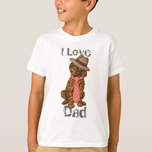 T-shirt Irish Water Spaniel Papa (Devant)