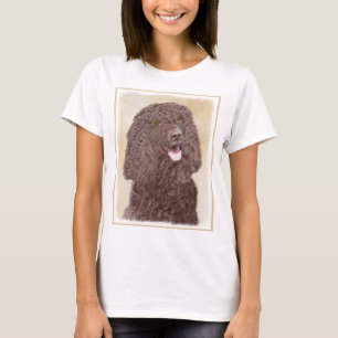 T-shirt Irish Water Spaniel Peinture - Original Dog Art
