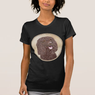 T-shirt Irish Water Spaniel Peinture - Original Dog Art
