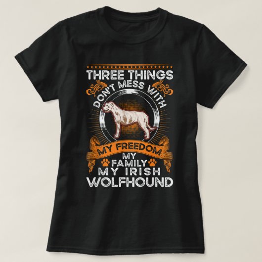 T-shirt Irish Wolfhound Family Irish Wolfhound Irish Wolfh (Design devant)