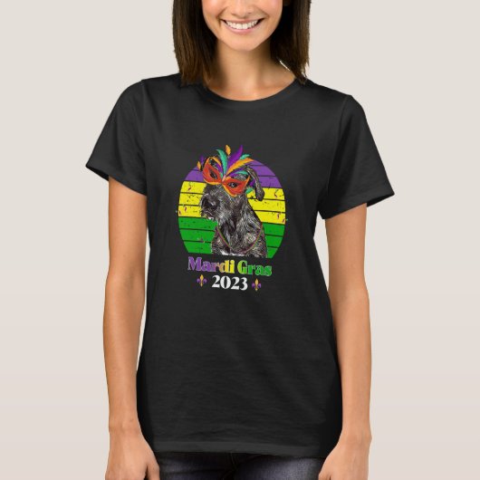 T-shirt Irish Wolfhound Party Dog Mardi Gras 2023 (Devant)