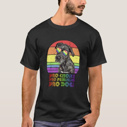 T-shirt Irish Wolfhound Pro Choice Pro Feminism Pro Chiens (Devant)