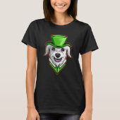 T-shirt Irish Wolfhound With Green Hat Neckerchief St Patr (Devant)