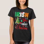 T-shirt Irish You A Joyeux Noël Père Noël Drapeau Irlandai (Devant)