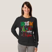 T-shirt Irish You A Joyeux Noël Père Noël Drapeau Irlandai (Devant entier)