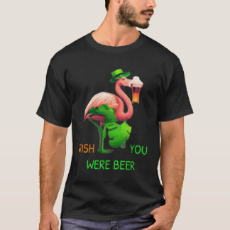 T-shirt Irish You Were Beer Flamingo Shamrock For St Patri