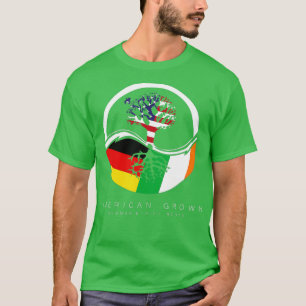 T-shirt Irlandais Allemand Racines Américain avec drapeau