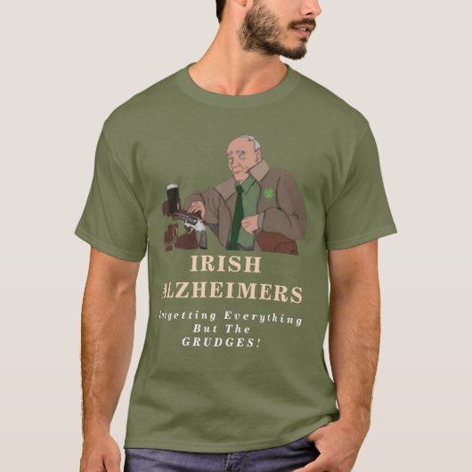 T-shirt Irlandais Alzheimer's Funny St. Paddy Gangster T-S (Devant)