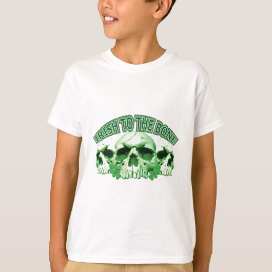 T-shirt Irlandais au crâne os (Devant)