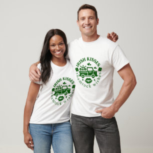 T-shirt Irlandais baisers Camion avec trèfle Saint-Patrick