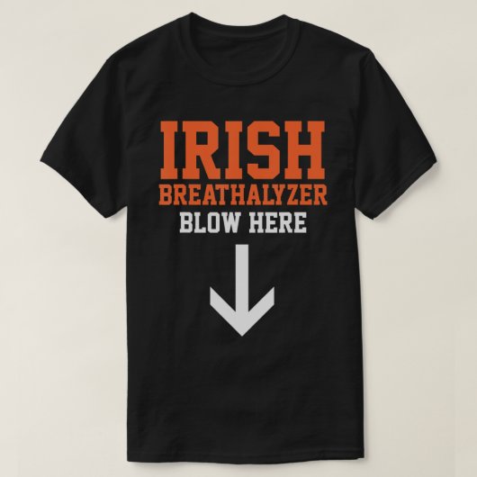 T-shirt Irlandais Breathalyzer Chemise inappropriée Funny  (Design devant)