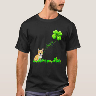 T-shirt Irlandais chanceux avec corgi corgi chien