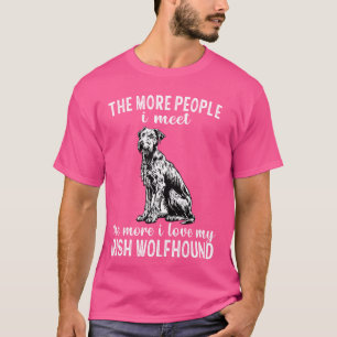 T-shirt Irlandais Chien Plus De Personnes Je Rencontre Plu