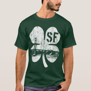 T-shirt Irlandais de San Francisco (blanc vintage)