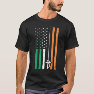 T-shirt Irlandais Drapeau L'épée Vintage St Patrick