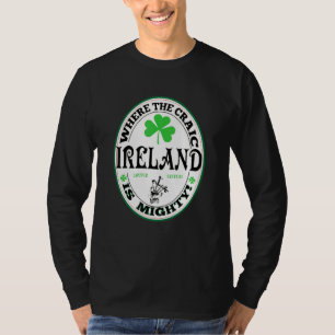 T-shirt Irlandais Gaelic Drôle Dire Irlande Où Craic