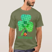 T-shirt Irlandais Gnome Monogram Shamrock Unisex (Devant)