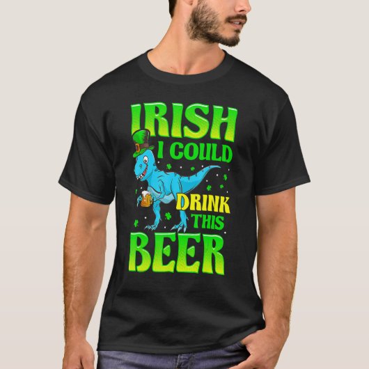 T-shirt Irlandais Je Pourrais Boire Cette Bière Lucky Sham (Devant)