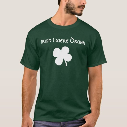 T-shirt Irlandais J'Étais Chemise Irlandaise (Sombre) (Devant)