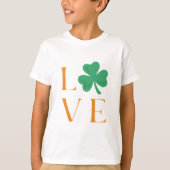T-shirt Irlandais Lover Clover Shamrock Vert et orange (Devant)