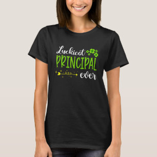 T-shirt Irlandais Luckiest principal jamais drôle Enseigna