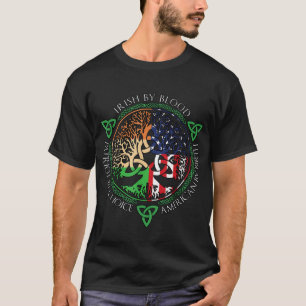 T-shirt Irlandais Par Sanguinaire Américain Par Naissance