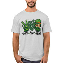 T-shirt irlandais 🍀 Peace Love - Celebrate Irish 
