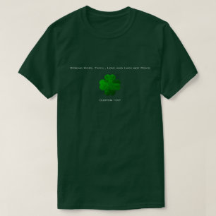 T-shirt Irlandais quatre feuilles trèfle St Patrick's Day 