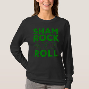 T-shirt Irlandais Sham Rock Et Roll Music Pun Drôle St Pat
