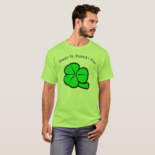 T-shirt Irlandais Shamrock de trèfle vert Saint Patrick Fe (Devant entier)