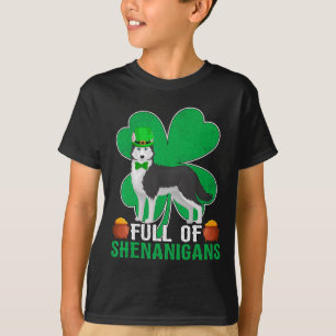 T-shirt Irlandais Sibérien Husky Chien St Pa plein de bêti