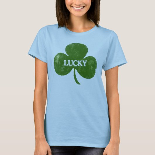 T-shirt Irlandais St. Patrick's Day Grunge Clover (Devant)