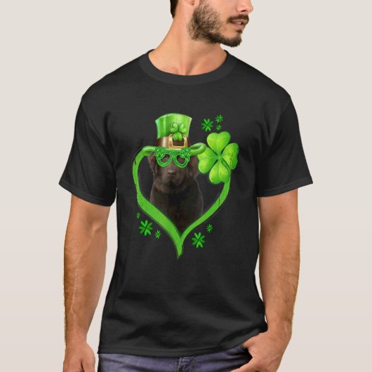 T-shirt Irlandais Terre-Neuve Shamrock Saint Patrick S (Devant)