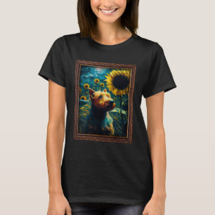 T-shirt Irlandais Terrier Peinture Fleur de tournesol Mama