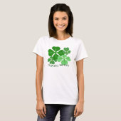 T-shirt Irlandais tout le chemin Shamrock (Devant entier)