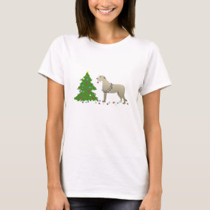 T-shirt Irlandais Wolfhound Chien race Silhouette Noël
