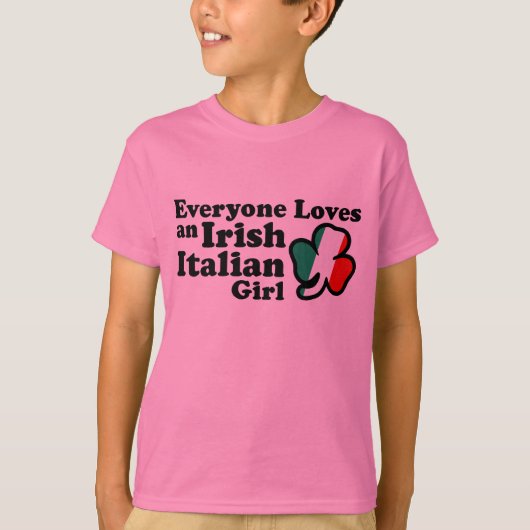 T-shirt Irlandaise italienne fille (Devant)