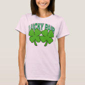 T-shirt Irlandaise Lucky Pair Naughty Femmes (Devant)
