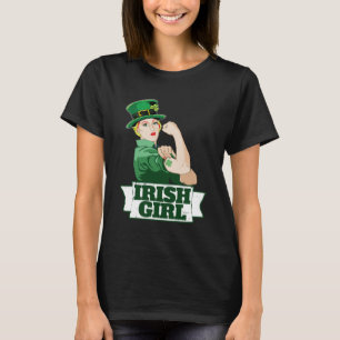 T-shirt Irlandaise Tattoos Shamrock Femmes féministes fort
