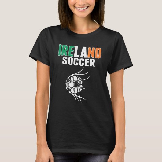T-shirt Irlande Bal De Football En Net But Football Irland (Devant)