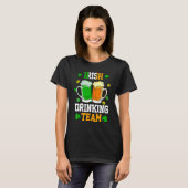 T-shirt Irlande Beer Irish Drick Team Shamrock St Patri (Devant entier)
