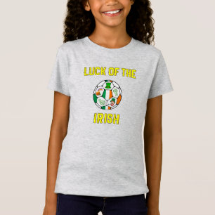 T-Shirt Irlande Drapeau balle de football - La chance de l
