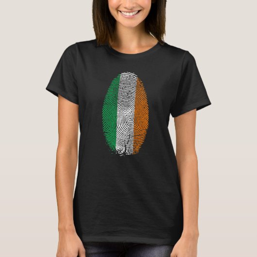 T-shirt Irlande Drapeau Empreinte C'est dans mon ADN Cadea (Devant)